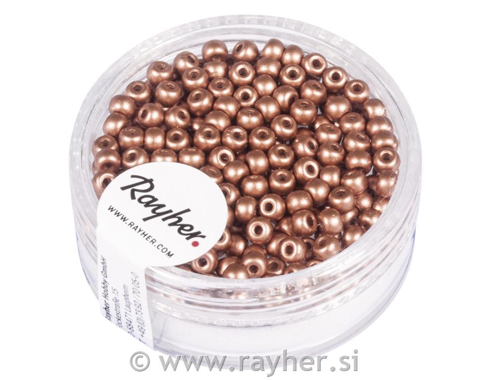Perle, 3mm, bronaste, 200 kos