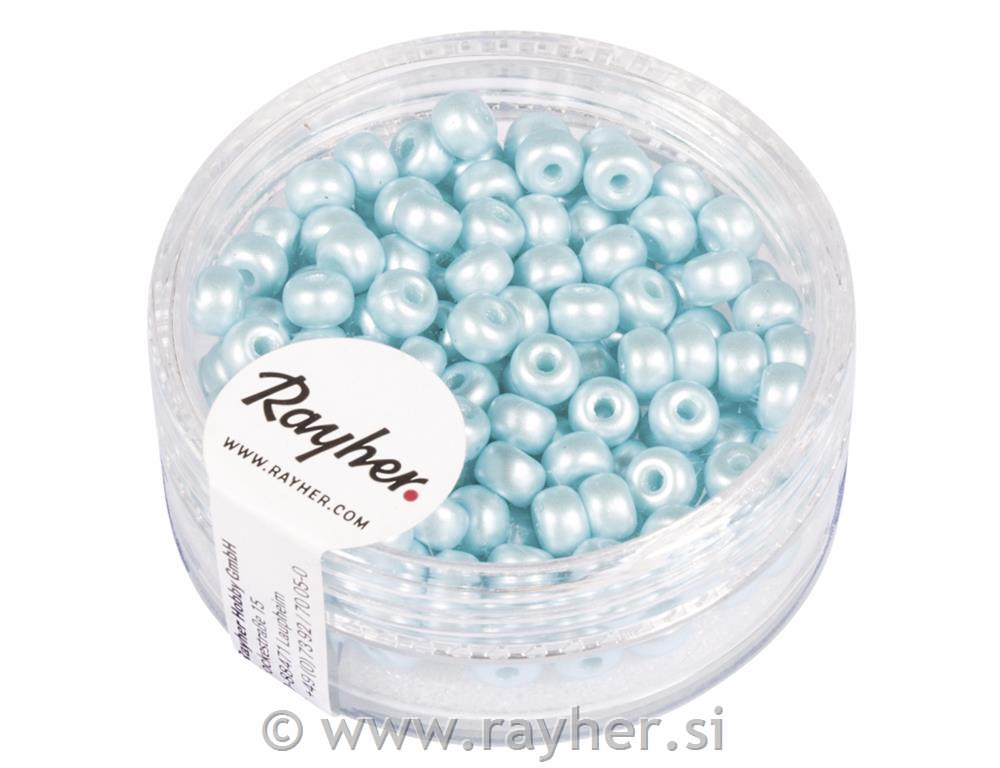 Perle, 4mm, aqua mat, 150 kos
