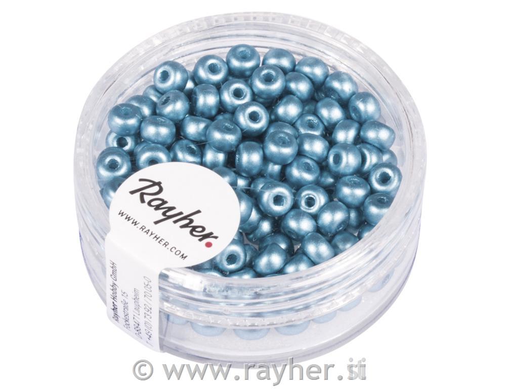 Perle, 4mm, laguna, 150 kom