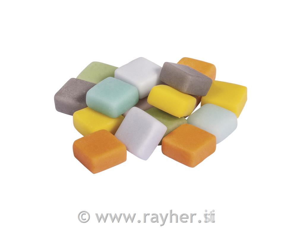 Mozaik kamni stekleni svileno mat 1x1cm, 500g mešane barve -