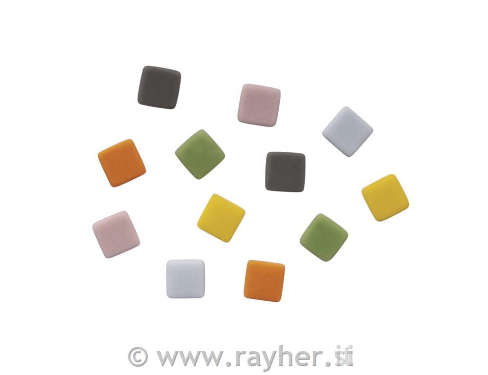 Mozaik kamni stekleni svileno mat 1x1cm, 500g mešane barve -