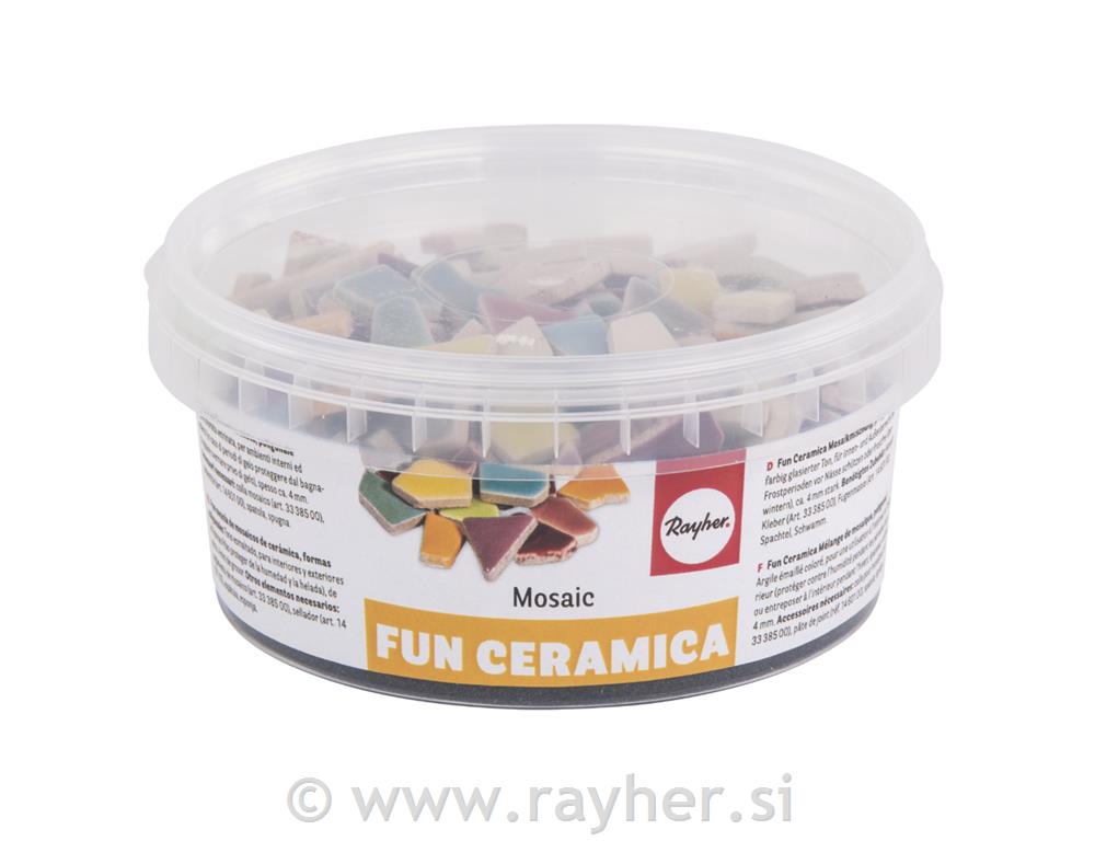 Mozaik kamni keramični razl.oblike, 500g mešane barve - prib
