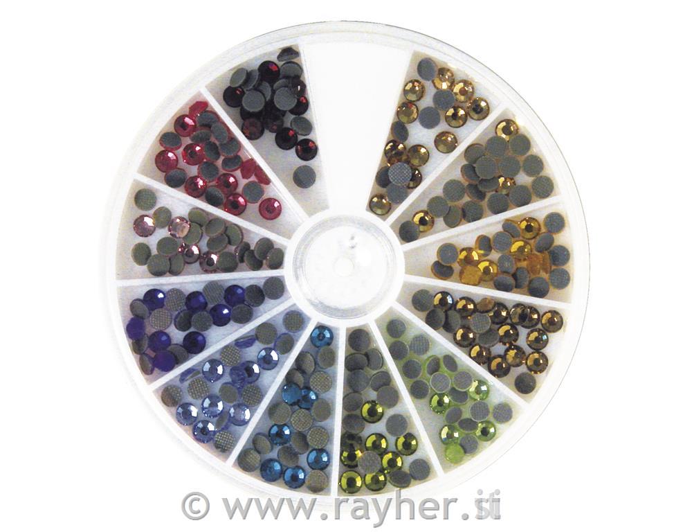 Hotfix rhinestones, 4 mm, various colour