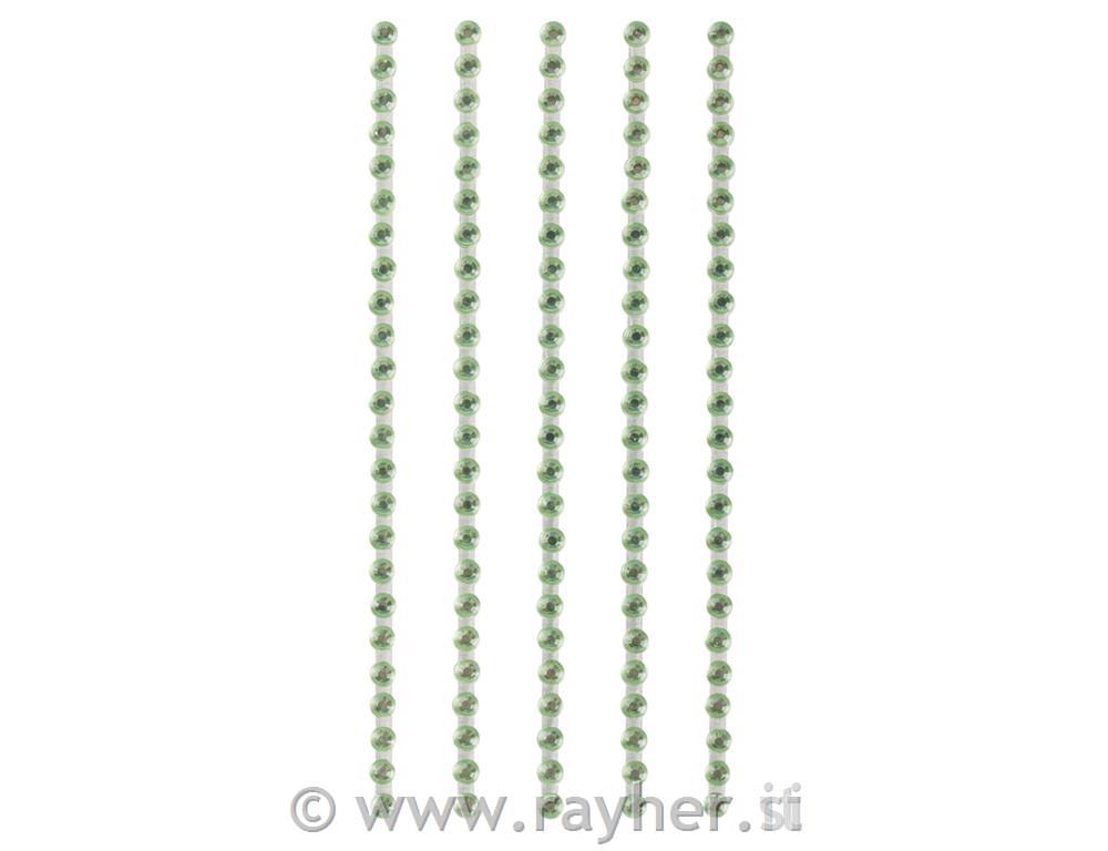 Kristali, samolepilni, sv.zeleni, 3 mm, 120 kom.
