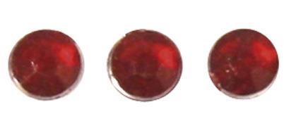 Plastic rhinestones, self adhesive, red,