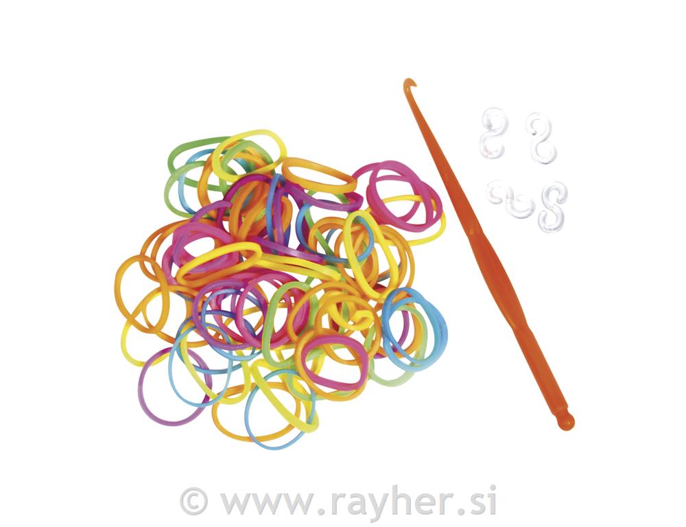 Elastike Loom Bandz Neon, 200 kosov