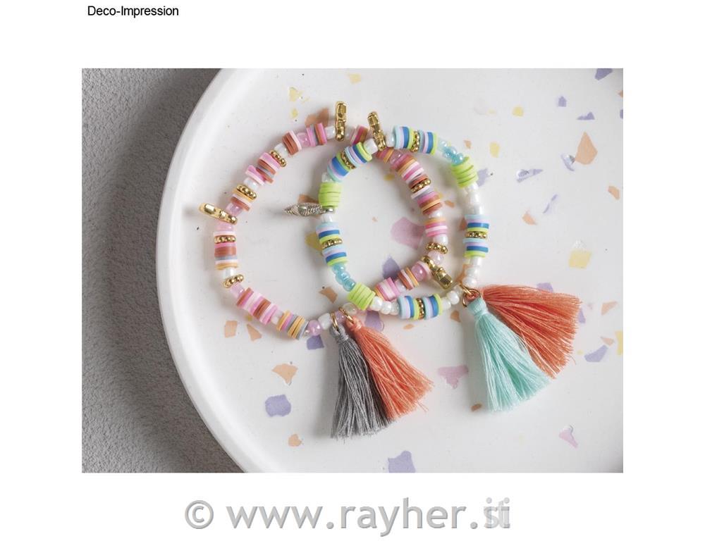 Heishi perle set modro zeleni toni