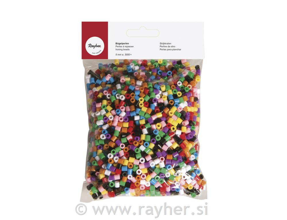 Perle za zalikanje, 5mm , mešane, 3000 kos