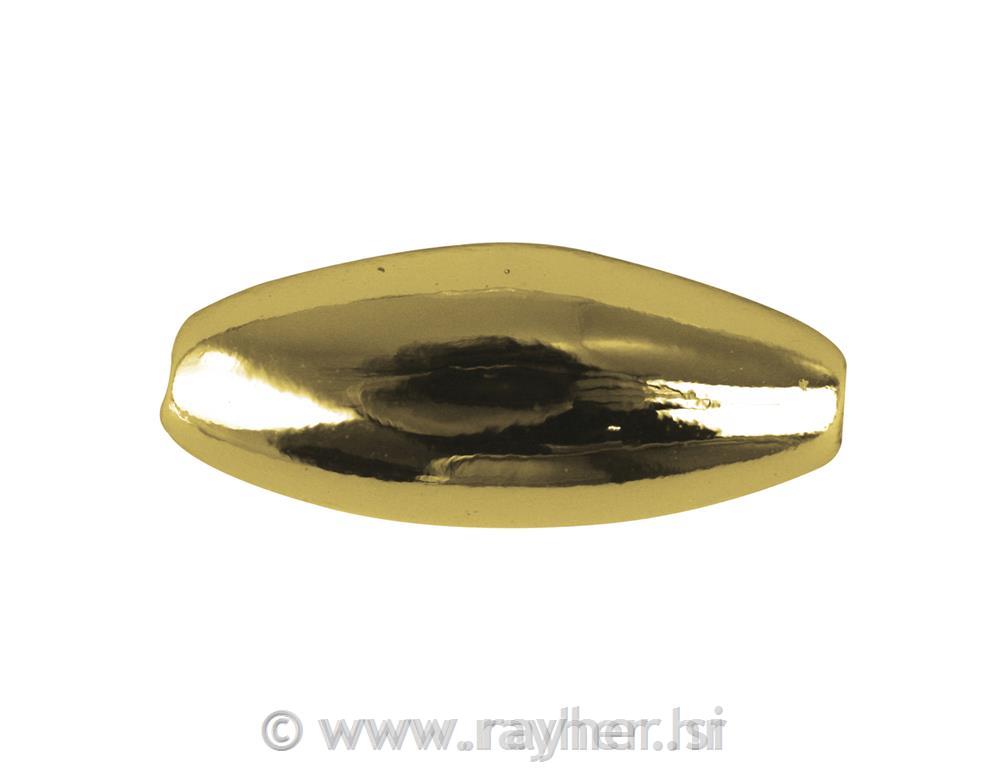 Platic olives, 6x3 mm, gold, box 105 pcs