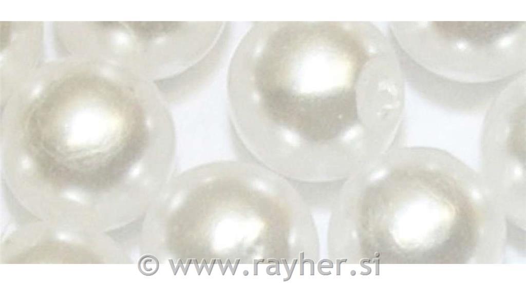 Perle voščene, 5 mm o, bele, 300 kom.