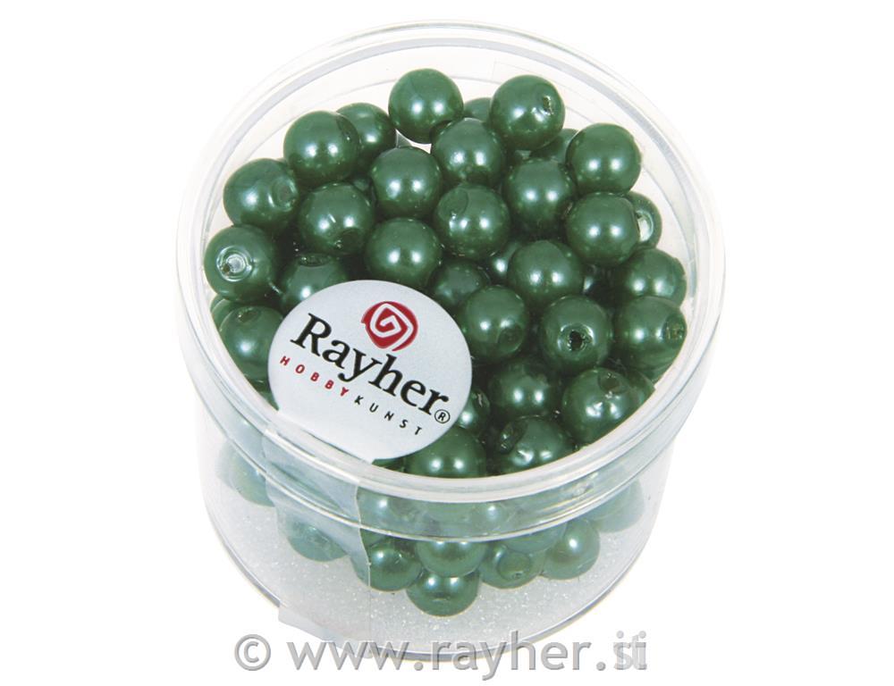 Perle vosak, 6 mm, zelene, 135 kom.