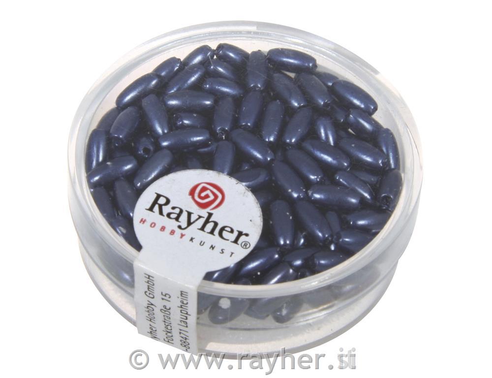 Wax olives, 6x3 mm, dark blue, box 145 p