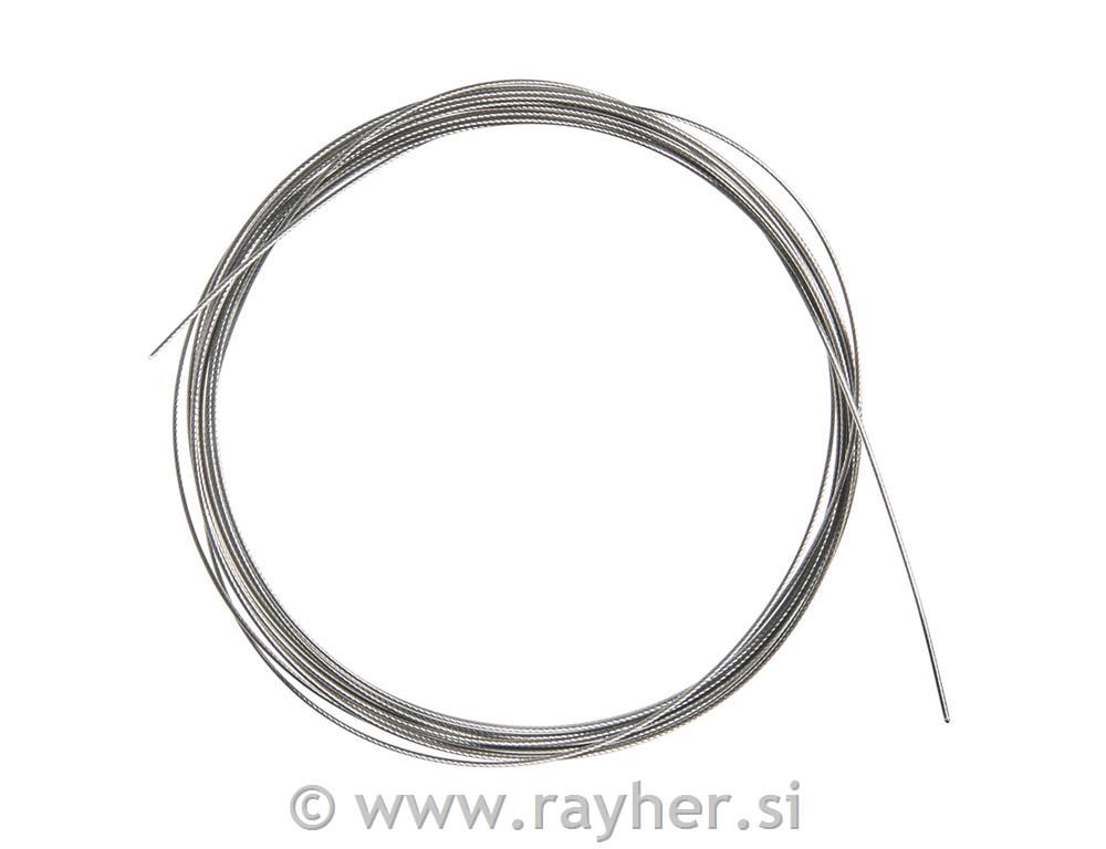 Žica za nakit, 0,4 mm, niklovana, srebrna, 2 m, plastificirana