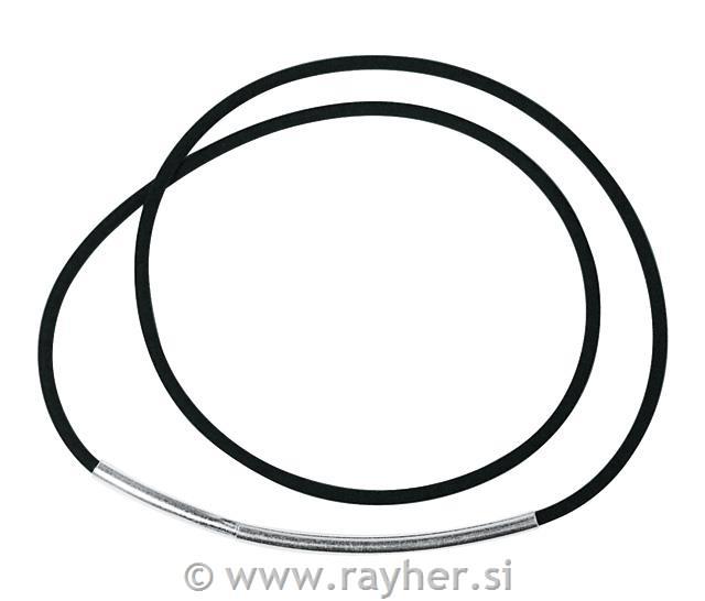 Lanac sa završnom obradom, 46 cm, srebrna, 2 mm o, 1 kom