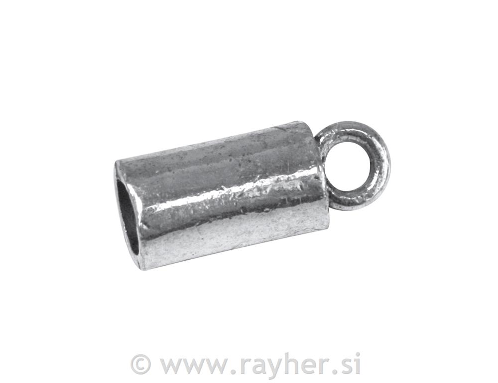 Kopča za nakit, srebro, 1,9 cm, rupa i oko 5 mm, bn
