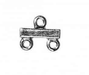 Sponka za 2 niza, 3,4x13mm, srebrna