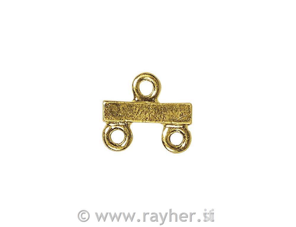 Sponka za 2 niza, 3,4x13mm, pozlačena