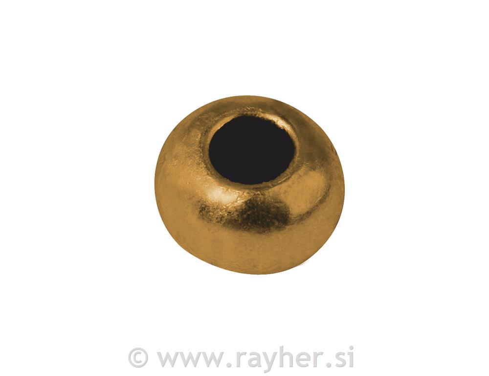 Perla kovinska, 8mm o, srebrna, velik.luknja 3mm, 1 kos