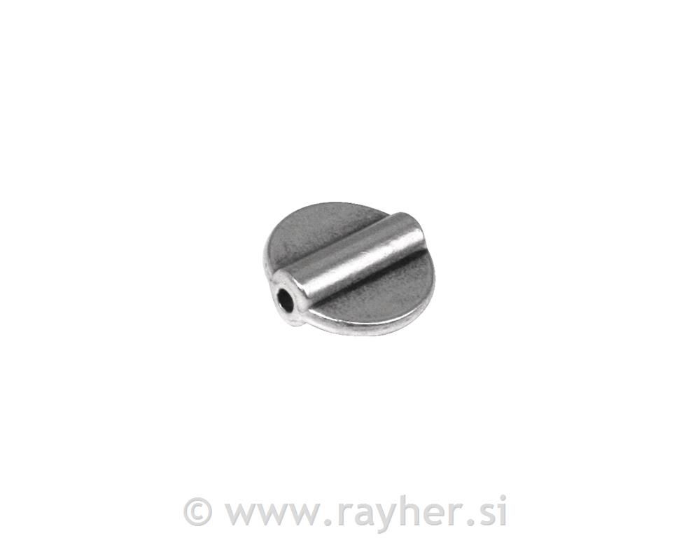 Metal deco element, oxidized silver, 12