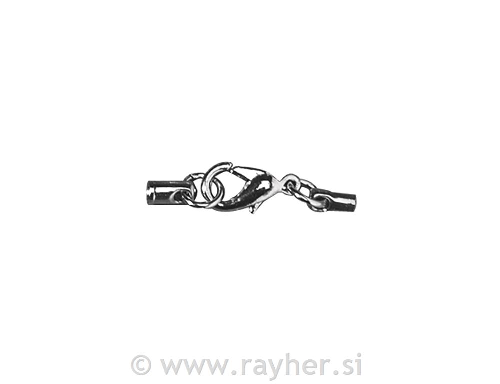 Jewellery catch assembled, platinum, 1.9