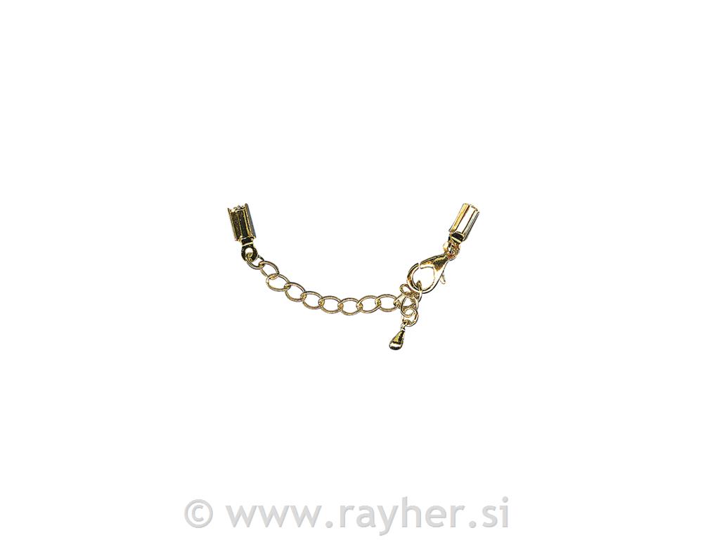 Jewellery catch assembled, 2mm o, gold,