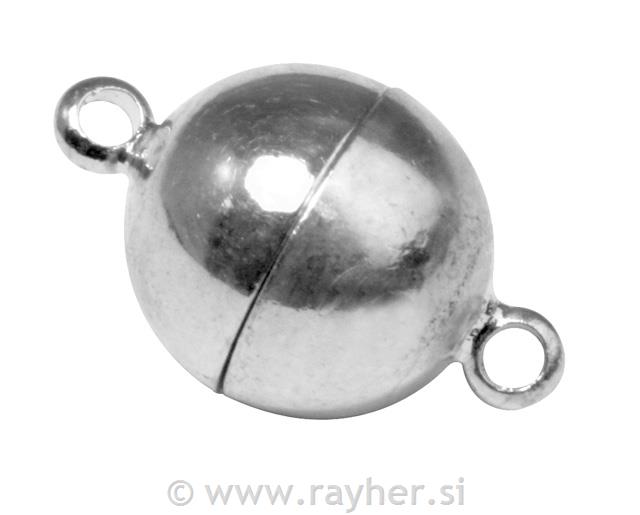 Magnetic clasp, extra strong, 10mm o, si