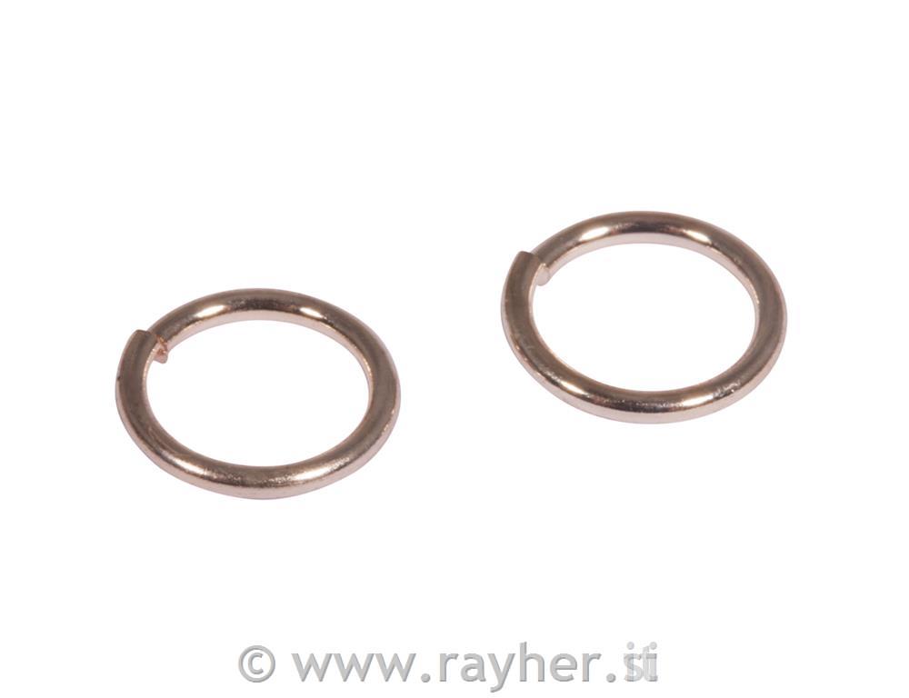 Prstenovi, 7mm, roze zlato, 1mm, 30 kom