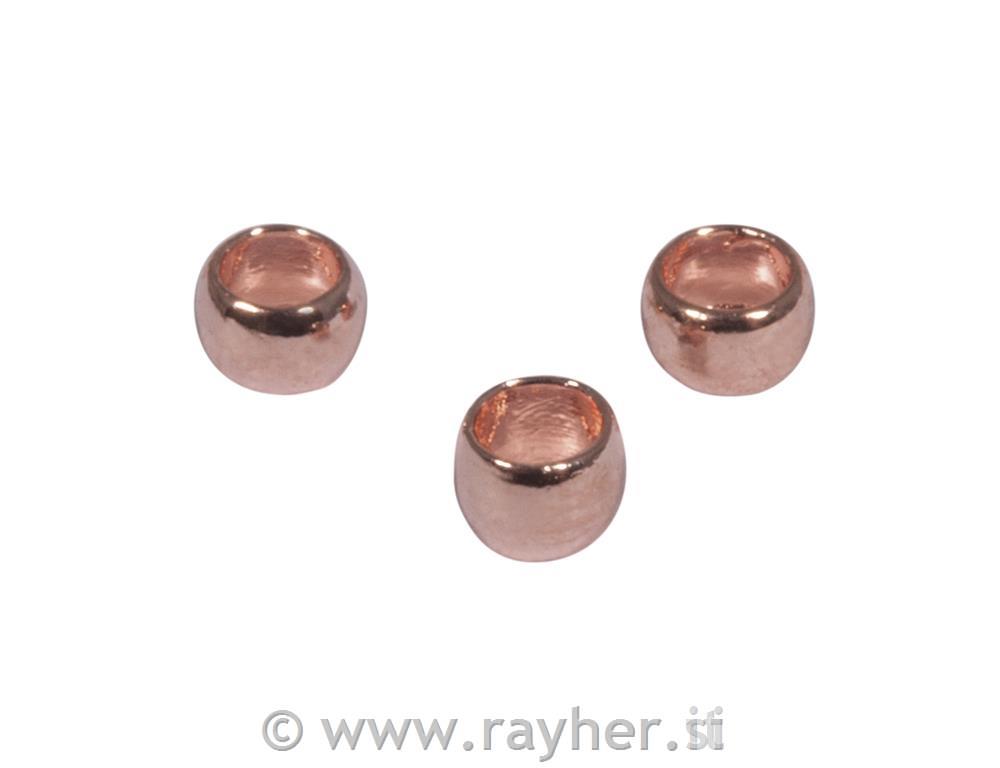 Perle za kompresiju, roze zlato, I: 1.4mm, O: 2mm, 35 kom
