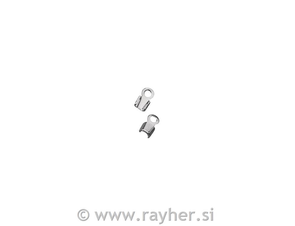 Conn. piece for leather strings,1.5mm o,