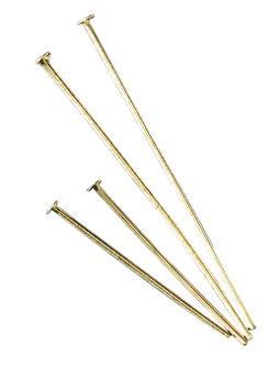 Jewellery pin, 0.8mm o, gold, 25mm, tab-