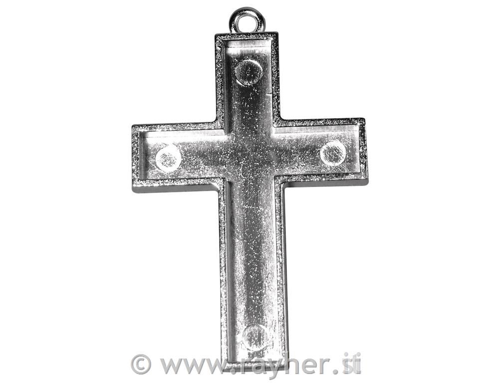Privjesak križ 38x28 mm bn