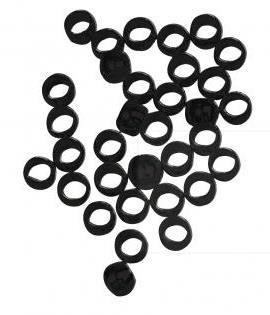 Perle za stiskanje,1,8/2,5mm,črne,45 kos