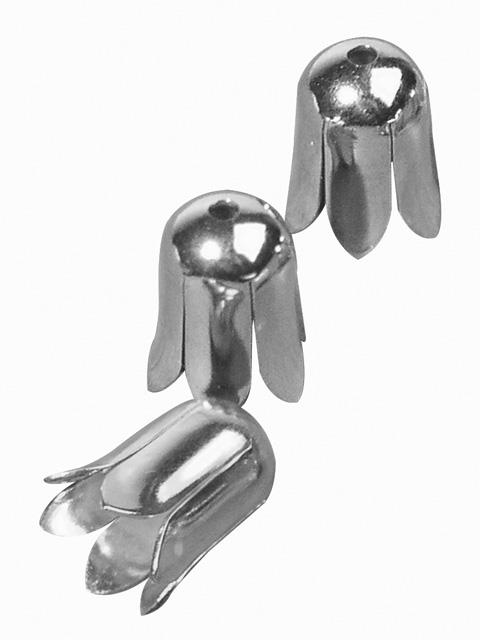 Zaključak Tulip, srebro, 6x12 mm, 4 kom.