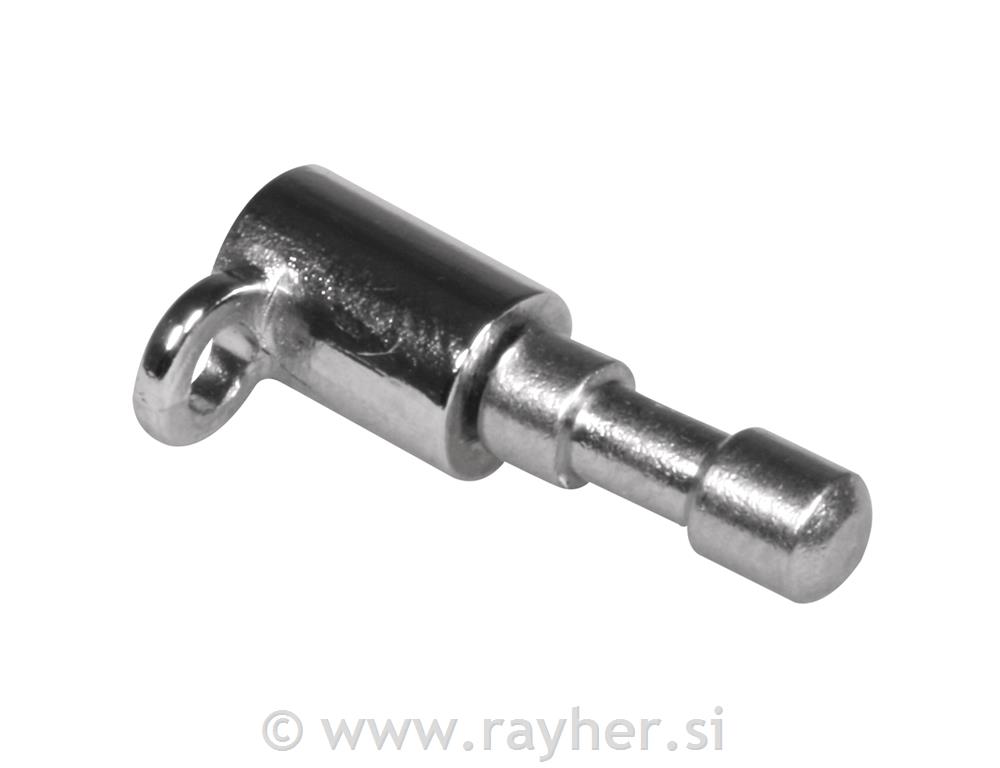 Zatič za v telefon 2mm o z zanko, platin