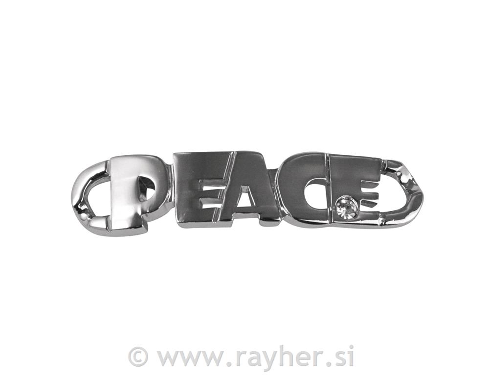 Shoe-Charms: Peace, 51x11 mm