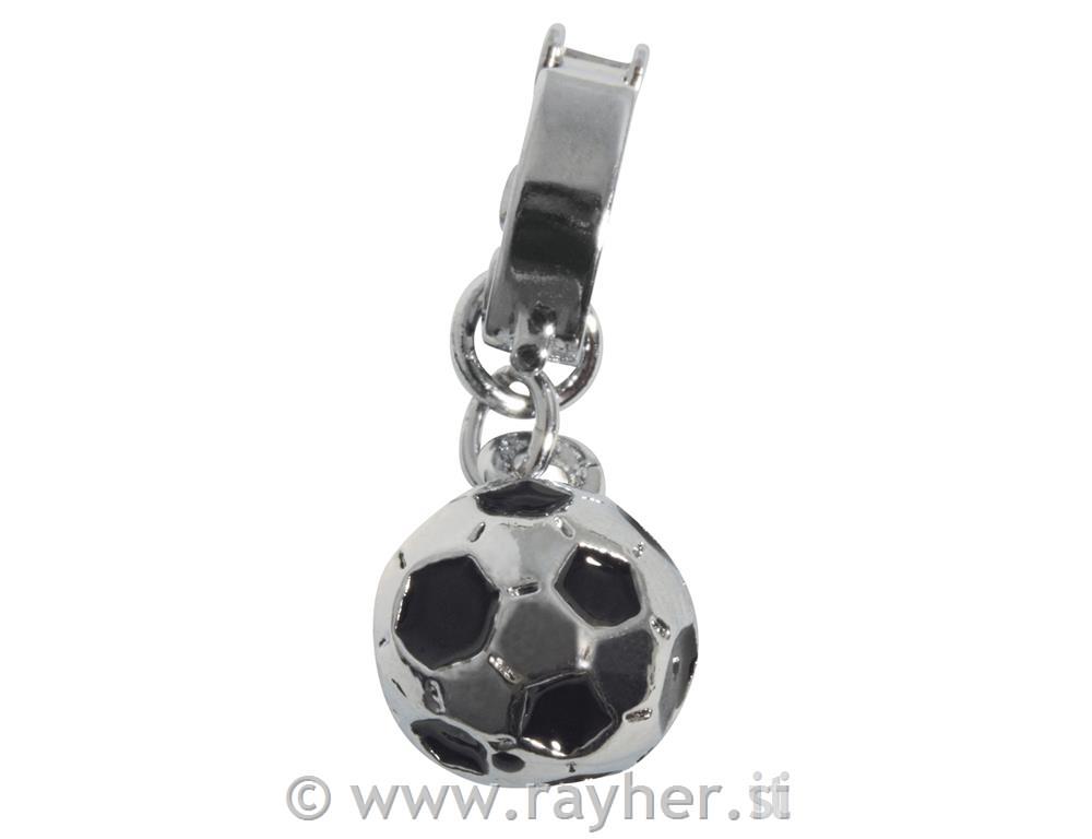 Obesek za čevlje: nogometna žoga, 10mm, s sponko 11mm