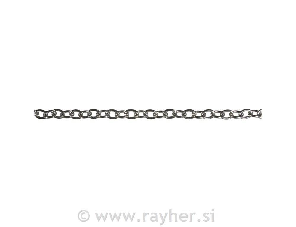 Aluminium element neclace, silver, 13x10mm
