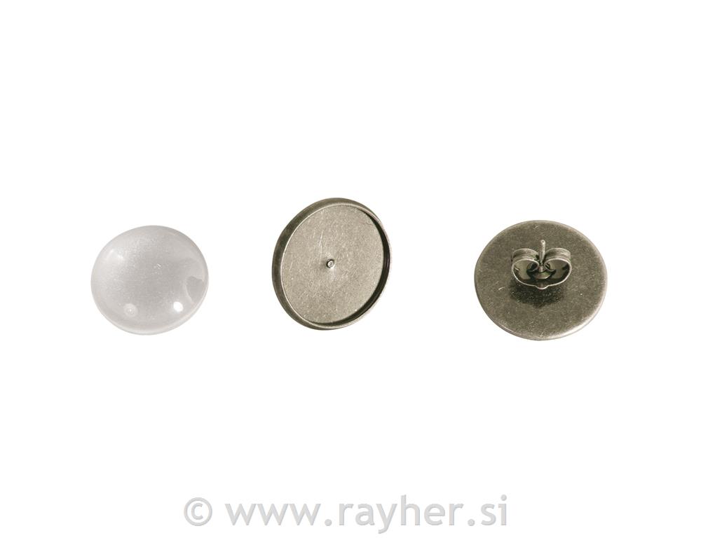 Naušnice + staklo, staro zlato, 1.6cm, 1str
