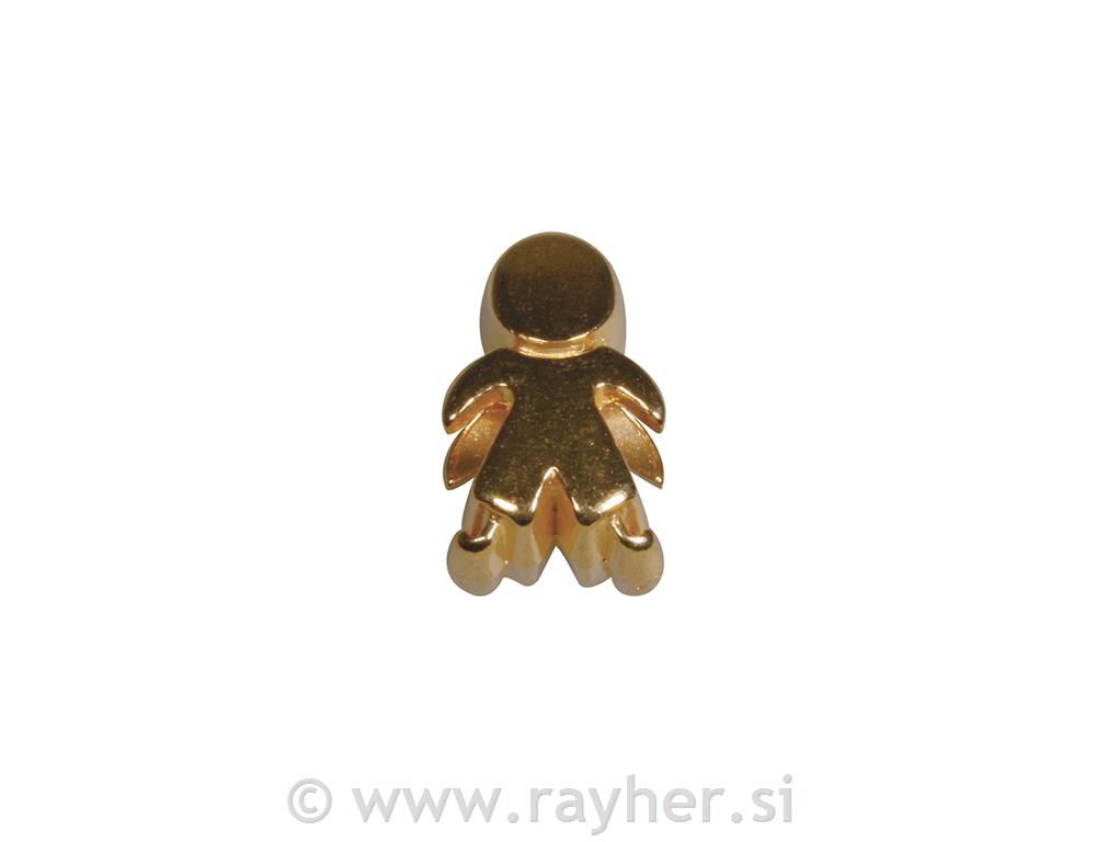 Metalni biseri: muškarci, zlato, 0.7x1.3cm, rupa 5mm