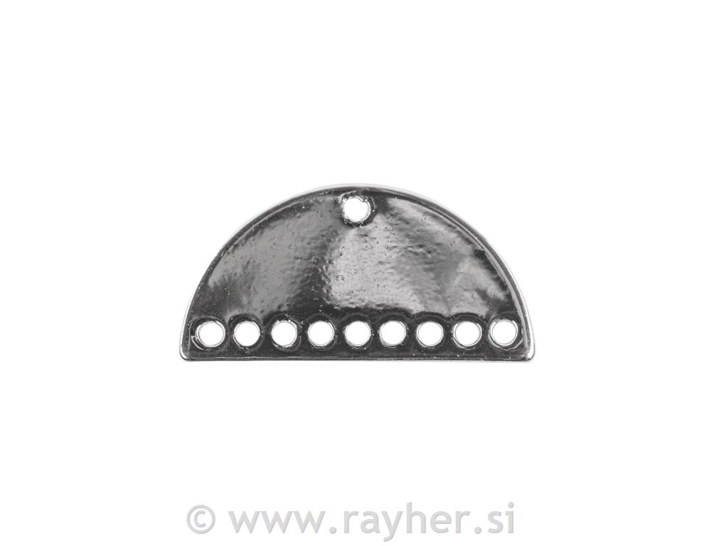 Držač naušnice, 9 rupa, srebrna, 22x10cm, set 5