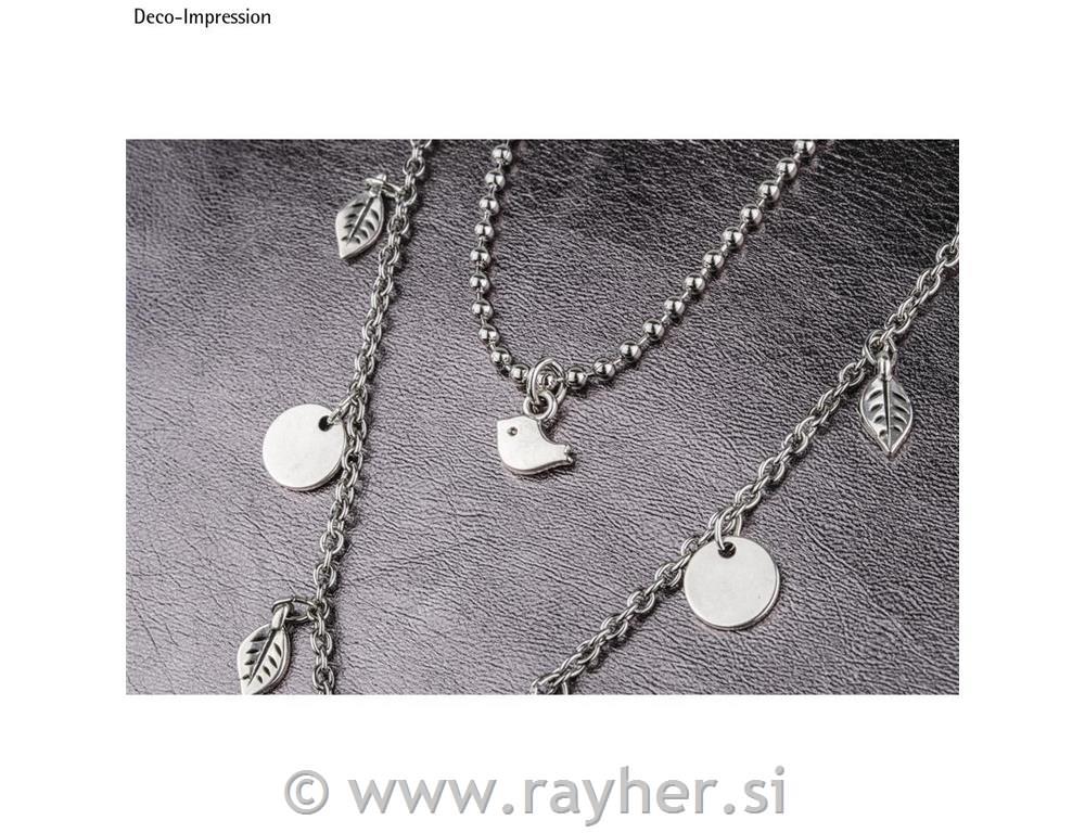 Metallic mini-pendant Bird8x5mm, tab-bag 6pcssilver