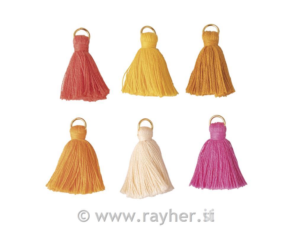 Tassel. mixed3,5 cm, tab-bag 6 pc