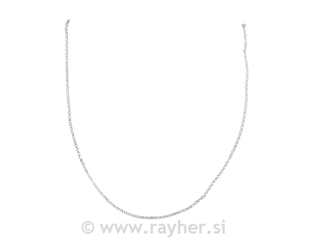 Prsten-ogrlica, srebro, prsten od 4 mm,80cm