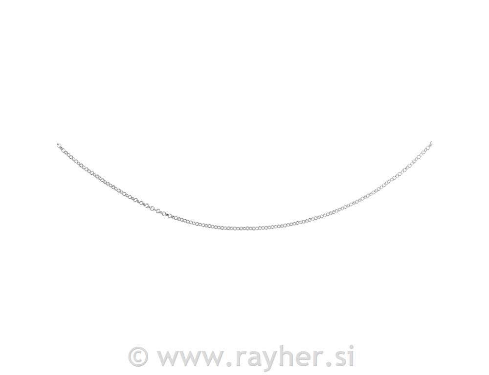 Prsten-ogrlica, srebro, prsten od 4 mm,80cm