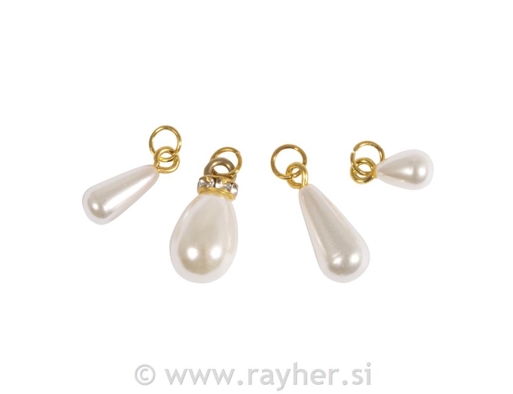Privjesak u obliku kapice, zlatni, 6x8+68x16+10x14mm, 4 komada