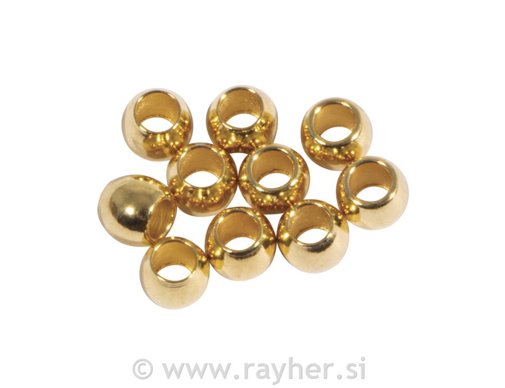 Metalni odstojnik za kuglice, 3x2,5 mm,Zlato, 10 komada