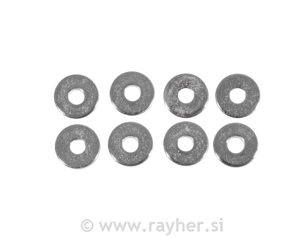 Metalni odstojnik za disk, 6x1 mm,Srebro, 8 komada