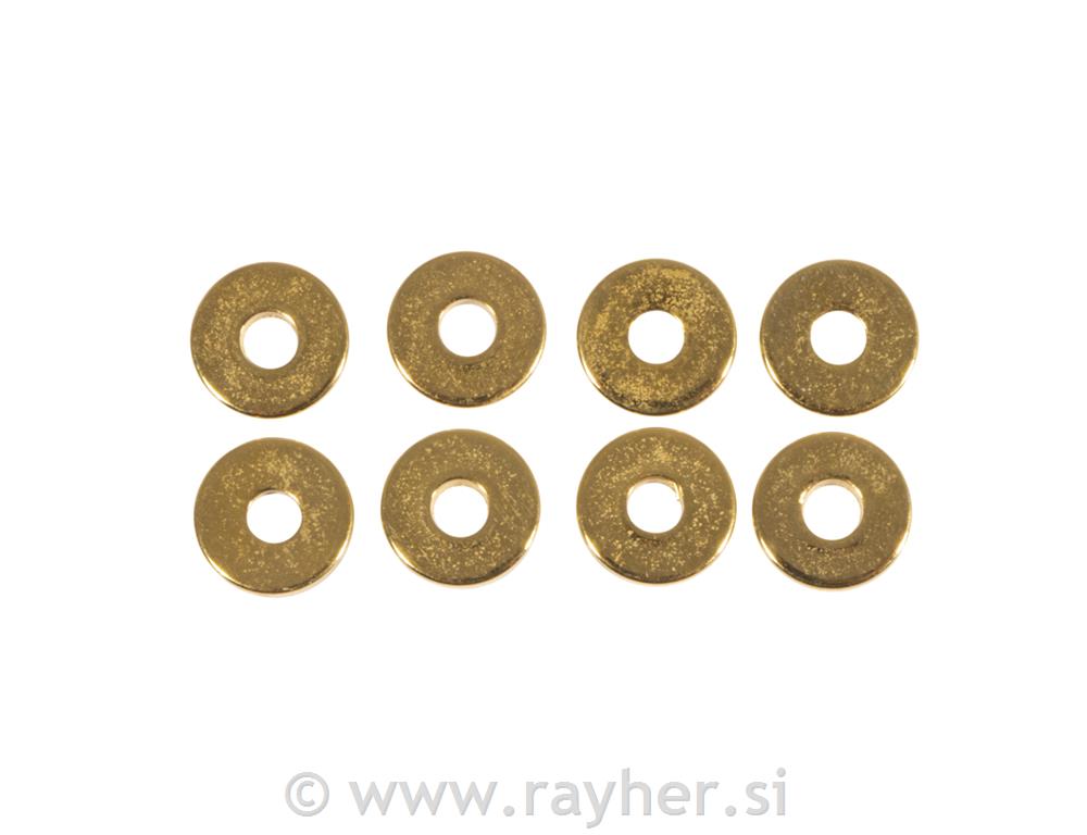 Metalni odstojnik za disk, 6x1 mm,Zlato, 8 komada