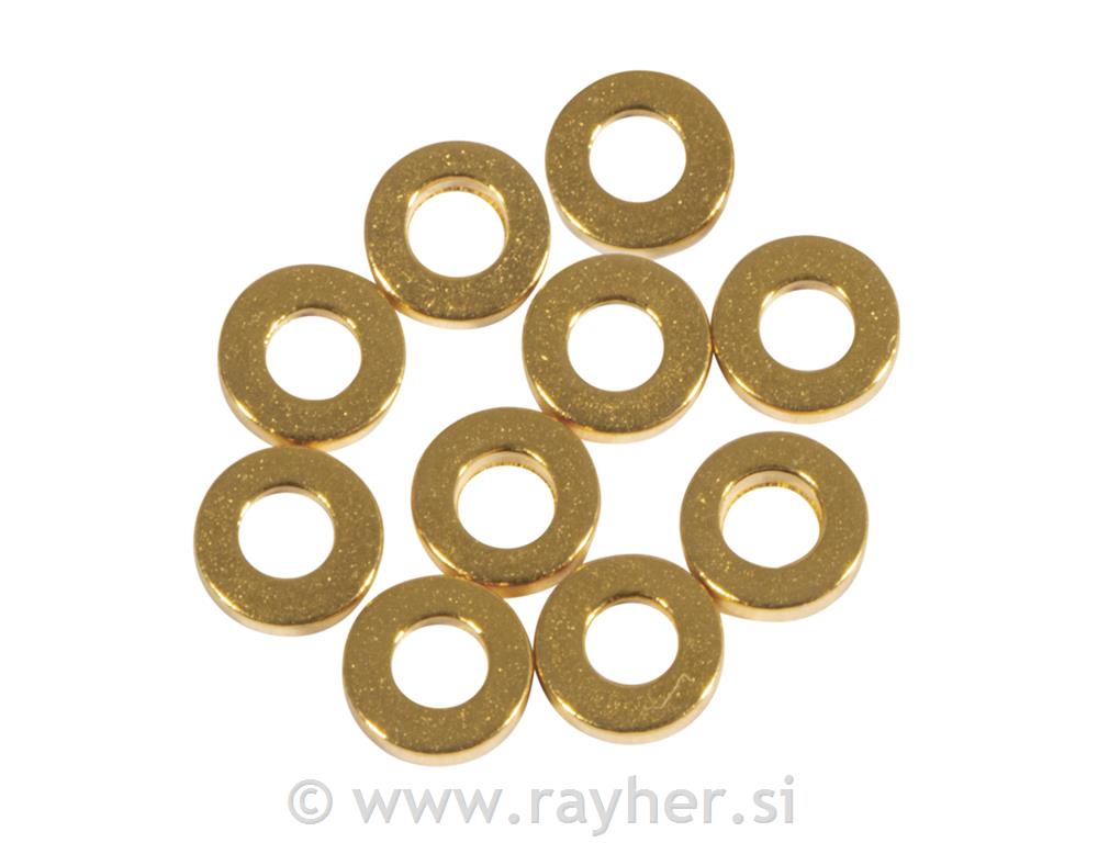 Metalni odstojnik za disk, 4x1 mm,Zlato, 8 komada