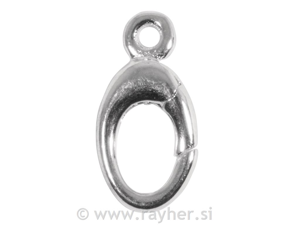 Ovalna kopča, srebrna, 13,5x7 mm1 komad